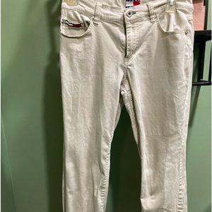 Tommy Hilfinger khaki jeans  : these are a size 5 khaki jean’s fantastic shape